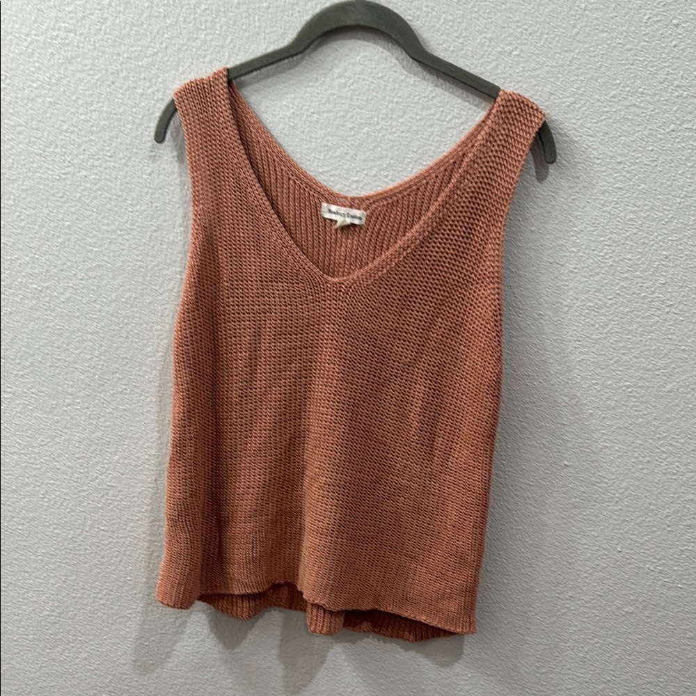 Women's Sleeveless Knit Top - Rust